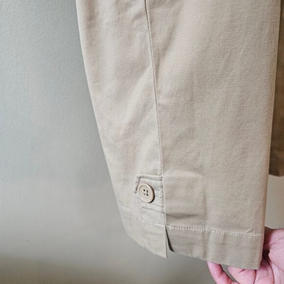 Talbot's Women's Perfect Skimmer Pants, Size 18W Khaki Stretch Cotton Crop - Picture 5 of 8
